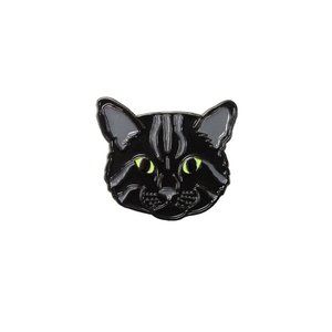 Enamel Pin Custom Lapel The Black Cat Pin Pet-  Cat Pin
